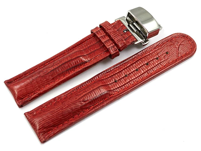 Bracelet De Montre Cuir 20mm Homme Avec Boucle Déployante Sans Marque