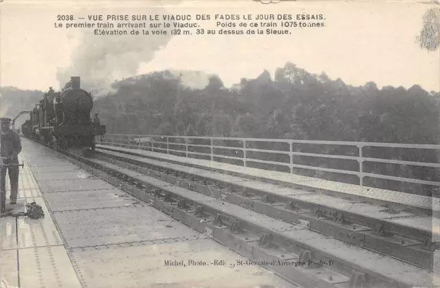 Cpa 43 View Fades Viaduct Take The First Train Arriving On The Viaduct (Train