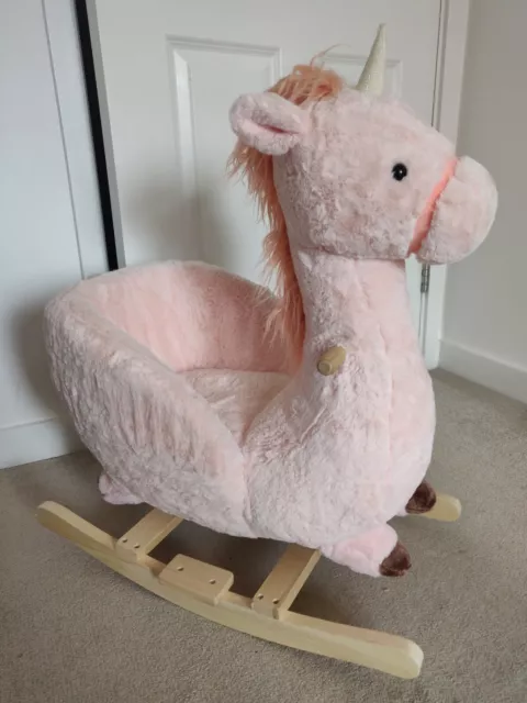 Pink Unicorn Llama Sit In Rocker Animal Adventure