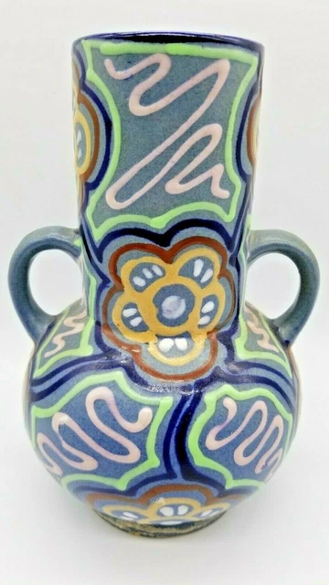 Rare 1920'S Carl Gebauer / Neumann German  Art Deco Vase Ceramic Pottery Lg. 9"