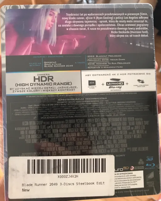 Blade Runner 2049 4K UHD + 3D + Blu-Ray Steelbook [Int'l] versiegelt neuwertig Mondo 2
