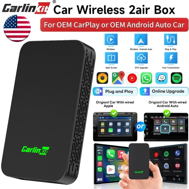 CARLINKIT 5.0 WIRELESS Adapter Apple CarPlay Android Auto Multimedia ...