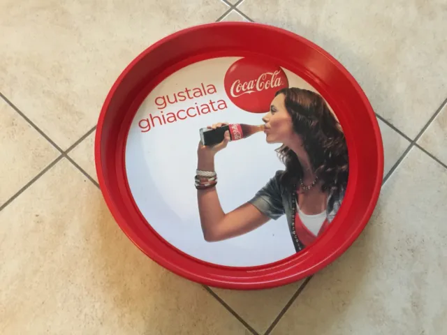 Coca Cola Vassoio  Metallo  Italia Cm 35,5 X 5,5 Antiscivolo