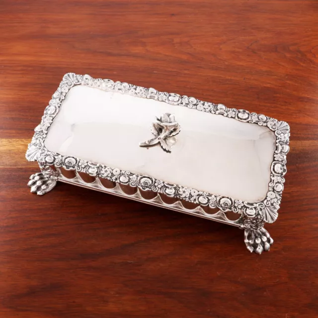 Monumental Stefan Mayerhofer? Vienna Austrian .937 Silver Jewelry Cigar Box 1832
