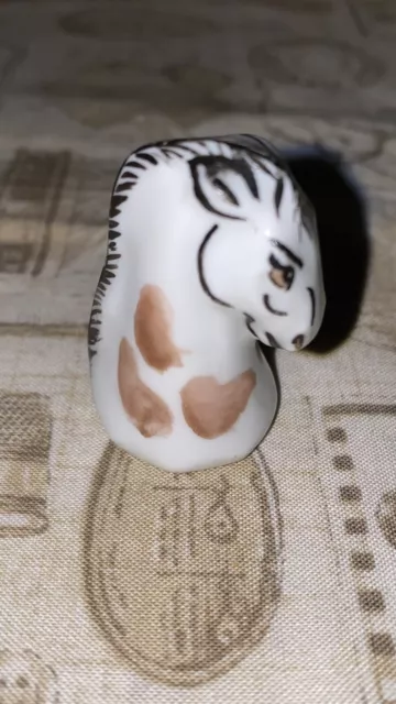 Seltener Lindner Porzellanfingerhut Pferd - Thimble Horse