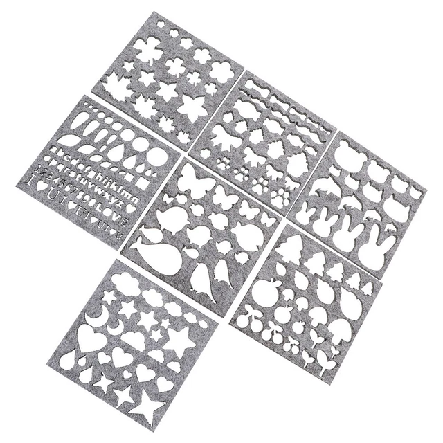 7 Pcs Wollfilzform Chemische Faser Kunst Und Skulpturen Black