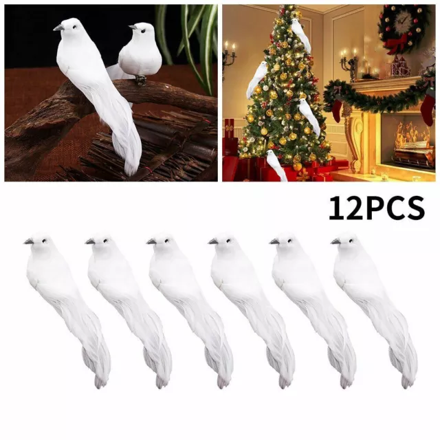 Artificial White Dove Imitation Bird Model Love Peace Pigeons Bird Bauble