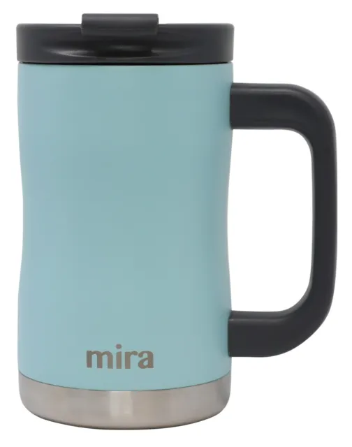 MIRA 14 oz Modern Double Wall Vacuum Insulated Coffee Mug Thermo Cup with Handle