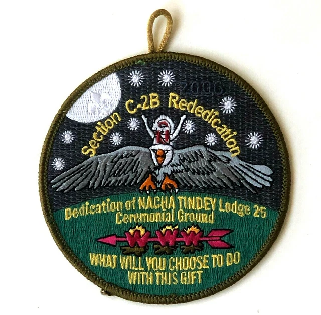 2006 Boy Scout Nacha Tindey Rededication Patch Order of the Arrow Indian Bird OA