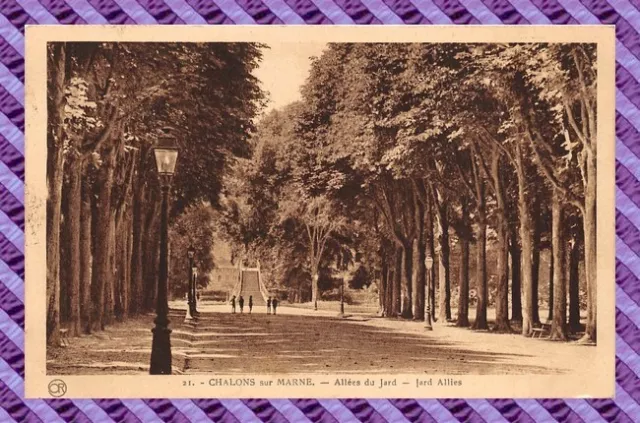 CPA 51 - CHALONS sur MARNE - allée du jard