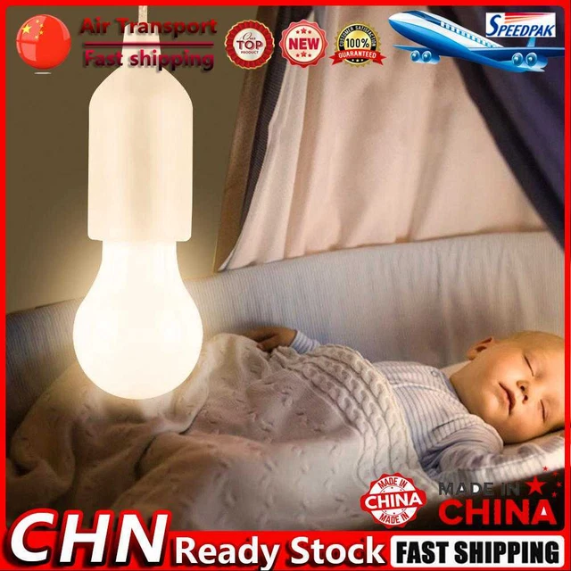 Lampe suspendue portable colorée à piles avec cordon de traction à LED (blanc) F