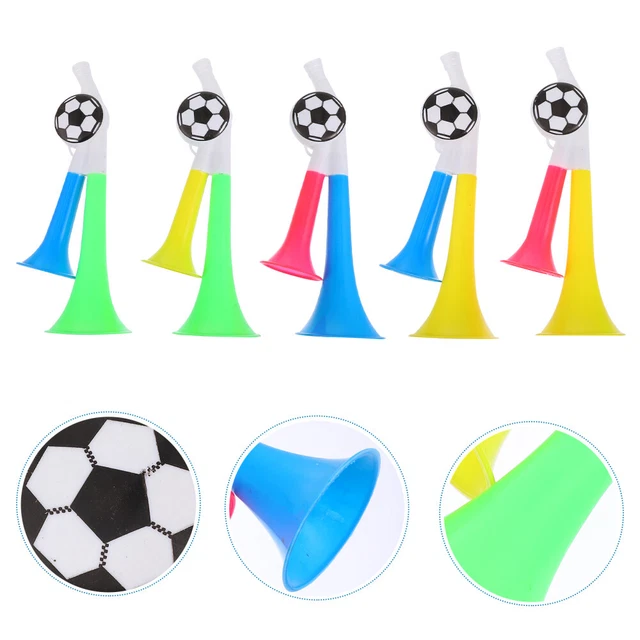 10PCS FOOTBALL STADIUM Horn Loud Noise Maker Whistle Set £10.99