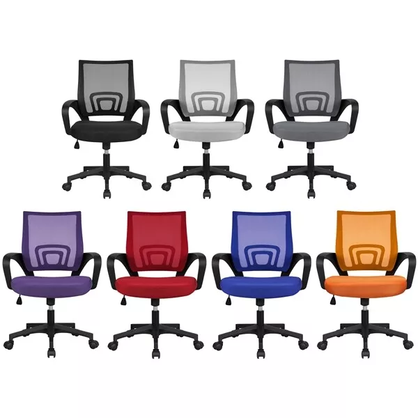 Chaise de Bureau Fauteuil Bureau Ergonomique Inclinable Pivotant Tissu Design