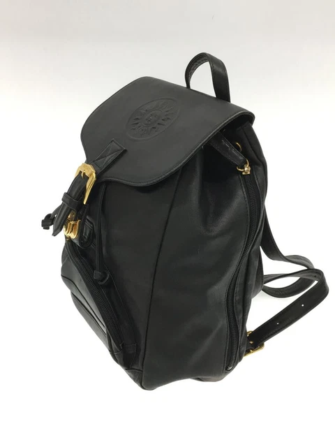 Gianni Versace Old/All Leather Backpack/Black/SMotif