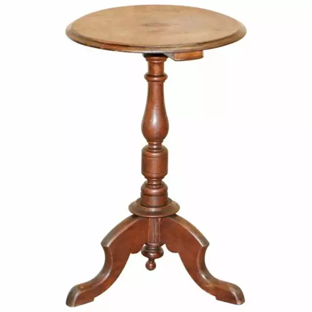 Large Edwardian Period English Solid Oak Side End Lamp Wine Occasional Table