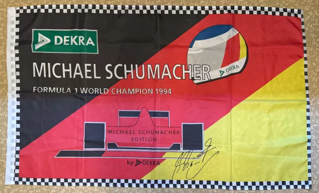 Michael Schumacher Fahne Formel 1 World Champion 1994 Edition Fan Artikel Dekra