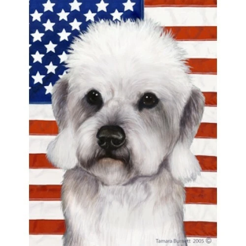 Patriotic (D2) Garden Flag - Pepper Dandie Dinmont Terrier 322111