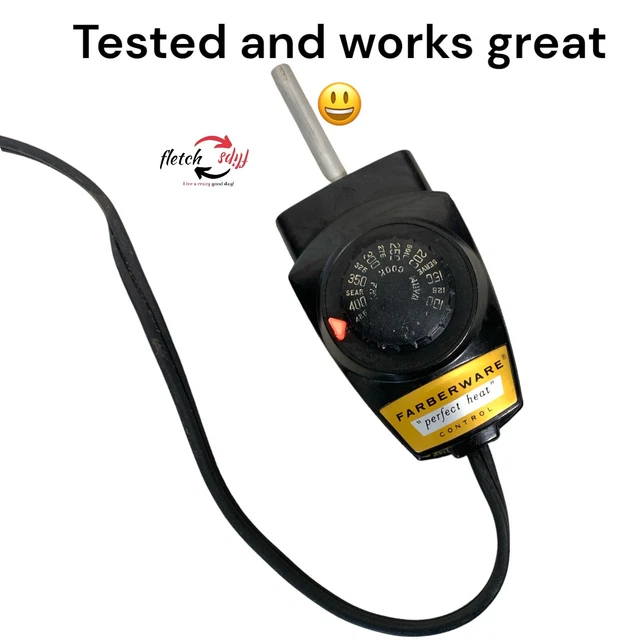 FARBERWARE HEAT ELECTRIC Wok Skillet Control Probe Model 100 Power Cord