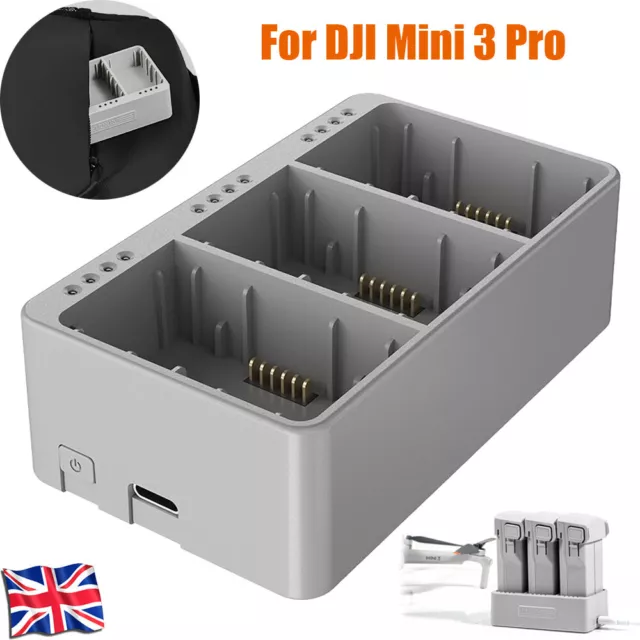 Battery Charging Butler Charging Hub Battery Charger 3-Way For DJI Mini 3 Pro