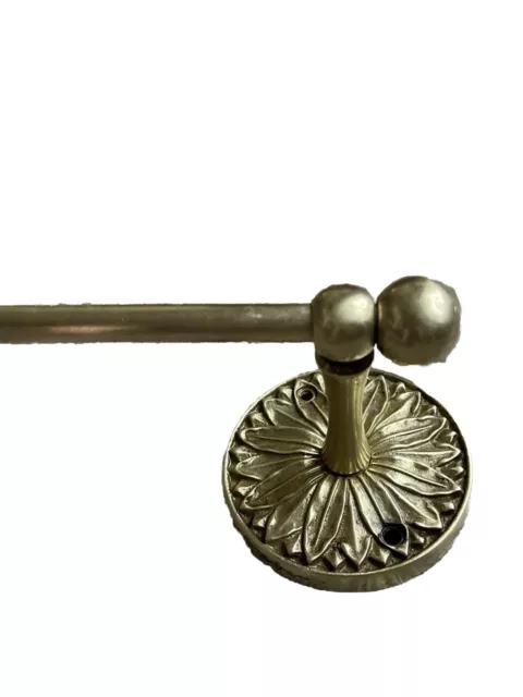 Vintage Art Deco Brass Bath Towel Rack Bar Ornate Bathroom Mid Century MCM