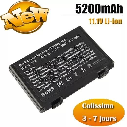 batterie pour ASUS A32-F82 A32F82 K50IN K50ij K51 K60 F83 F83CR L0690L6 L0A2016