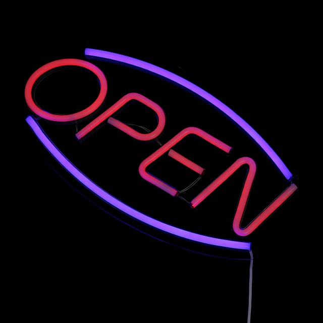 LIGHT UP OPEN Sign LED Neon Signs Modeling Kids Room Decor Portable