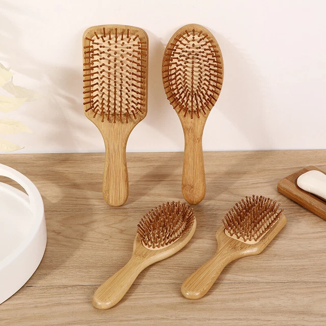 Natural Bamboo Air Cushion Hair Brush Women Professional Massage Comb for Women