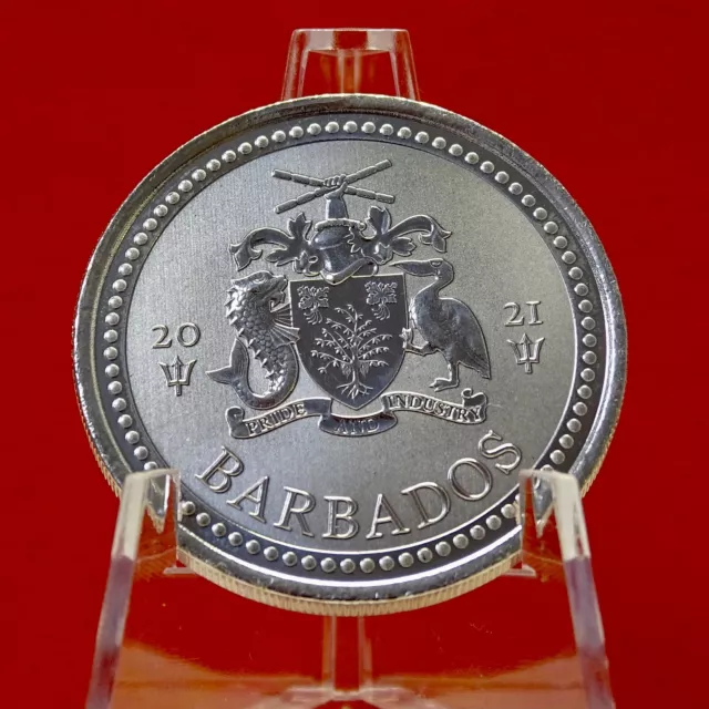 1 Dollar Barbados 2021 - 999 Silber - PP/ Proof - unzirkuliert in Kapsel - RaR