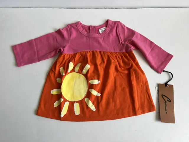 Nordstrom By Cristina Martinez Infant Baby Girl Dress Size 3 Months Sunshine