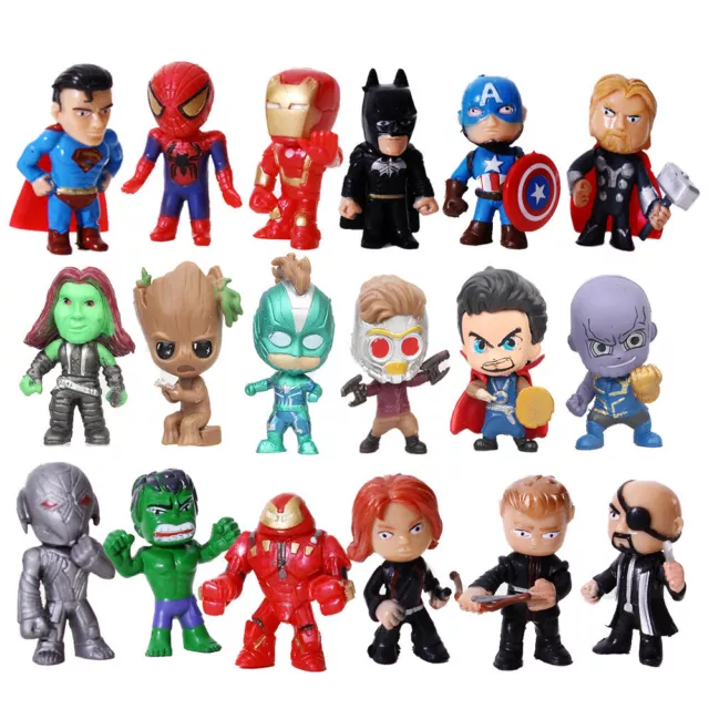 26PCs Marvel Comics Avengers Toy Superhero Figure IRONMAN HULK THOR SPIDERMAN