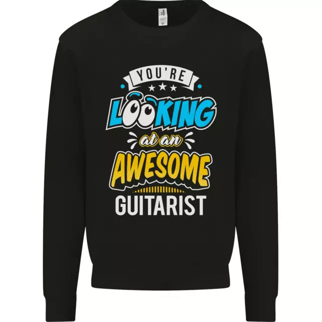 Looking at an Awesome Guitarist Guitar Kids Sweatshirt Jumper