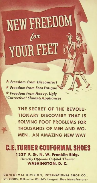 C.e. Turner Conformal Shoes "New Freedom For Your Feet" Brochure - Z-74