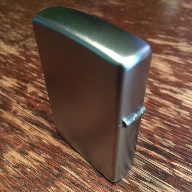 Genuine Zippo classic satin chrome windproof Lighter CASE ONLY No Insert/Box 2