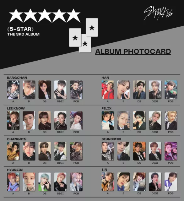 Stray Kids 5-STAR Photocard Album Official Photocard PhotoBook Ver  Digipack Ver