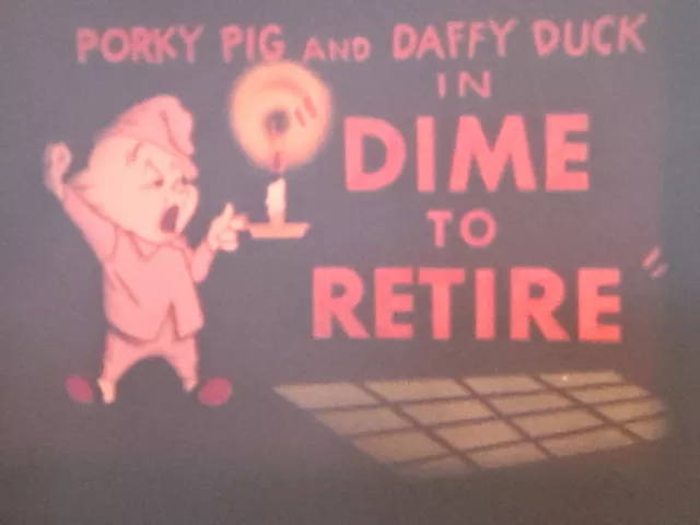 Daffy Duck Porky Pig - Dime To Retire Super 8 Colour Sound Cine Film 200Ft