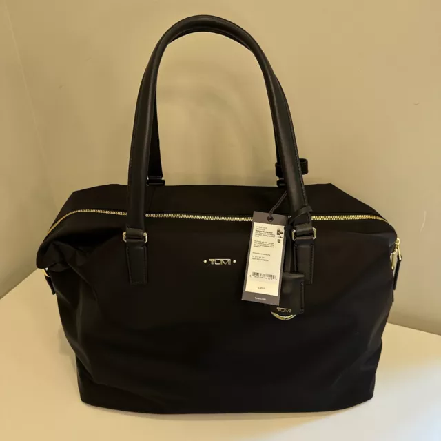 TUMI Wynne Weekender Black Travel Bag Handbag 11" x 17" x 8.75" 883509041299 NWT