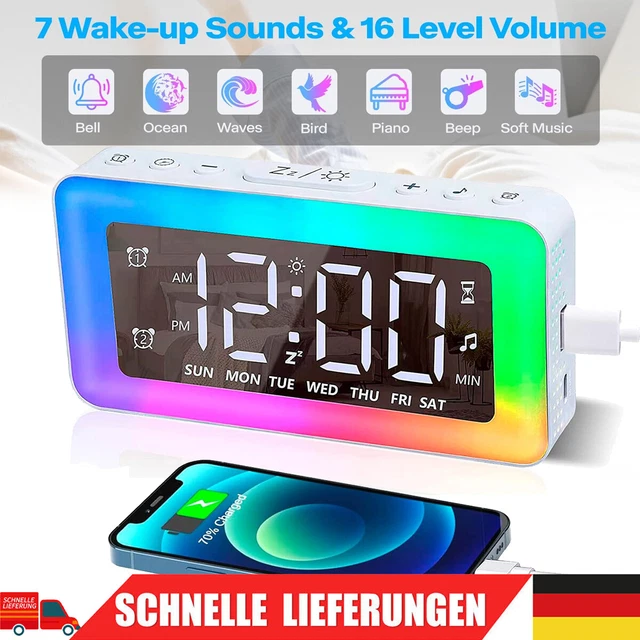 Katzenwecker Würfel LED Wecker - Bunter Wecker Für Kinder & Katzenfans