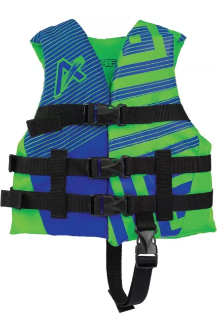 Airhead Children's Trend Life Vest, Blue/Green (10081-02-A-LGBL) Child 30-50lbs