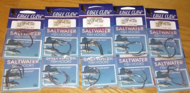 2-PACK LOT Eagle Claw L150G Shaw Grigsby HP Tube BASS Hooks black