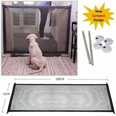 Magic Gate Portable Folding Safe Guard Install Mesh Met For Pets Dog Puppy Cat