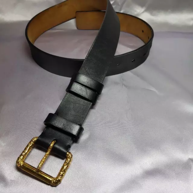 Authentic Louis Vuitton Black Leather Belt Size 80 32 Fashion Accessory Women