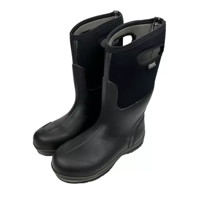 MEN’S BOGS CLASSIC Ultra High Black Rubber Insulated Waterproof Boots ...
