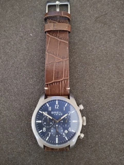 BREIL TRIBE CRONOGRAFO EW0229 CHRONO Cinturino Pelle Marrone EUR 42 90 PicClick IT
