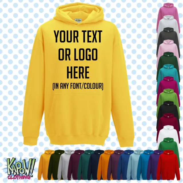 Custom Personalised Baby/Kids/Childrens HOODIE Name Funny Gift- Your text/logo 4