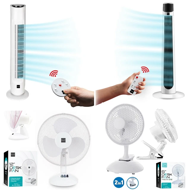 FAN COOLER TOWER Desk Pedestal Oscillating Stand Fan Electric Tower