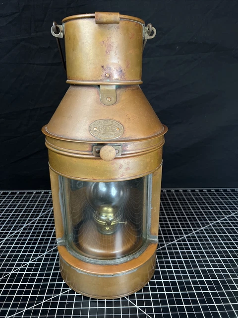 Antique Vintage Eli Griffiths & Sons Copper Ships Oil Lantern Lamp Birmingham UK