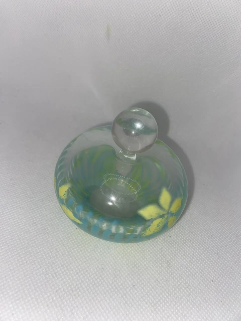 Unique Handmade Merlin Glass Perfume Bottle by Liam Carey - Used - 3 Inches Tall