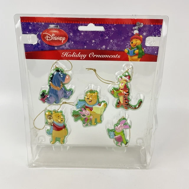 DISNEY’S WINNIE THE Pooh Miniature Christmas Ornament 2” Set Of 5 12.