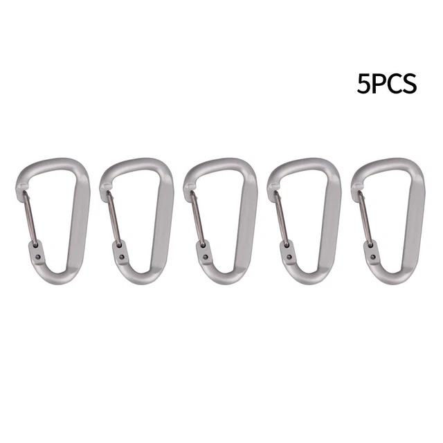 Lot De 5 Mousquetons Métalliques Rouges – 32x19mm – Pour Porte-Clés, Sacs, Personnalisation