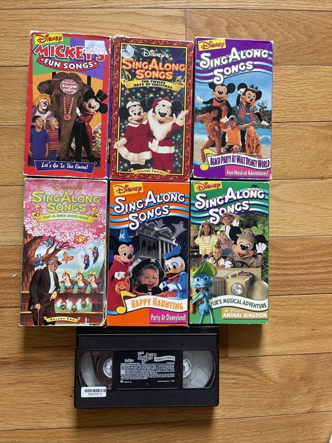 WALT DISNEY SING ALONG SONGS VHS Lot of 7 Jungle Haunting Pongo Zip Dee